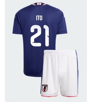 Japan Hiroki Ito #21 Replika Hemmatröja Barn VM 2026 Kortärmad (+ Korta byxor)